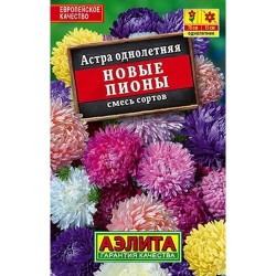 Астра Новые пионы, смесь окрасок Аэлита (40285): купить семена почтой в России | интернет-магазин Беккер