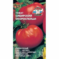 Томат Сибирский скороспелый Седек (40514): купить семена почтой в России | интернет-магазин Беккер
