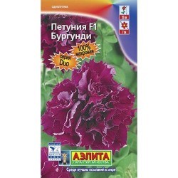Петуния многоцветковая махровая Дуо бургунди F1 Аэлита (40368): купить семена почтой в России | интернет-магазин Беккер
