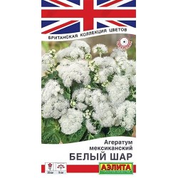 Агератум мексиканский Белый шар Аэлита (40259): купить семена почтой в России | интернет-магазин Беккер
