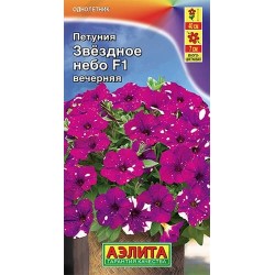 Петуния многоцветковая Звездное небо вечерняя F1 Аэлита (40373): купить семена почтой в России | интернет-магазин Беккер