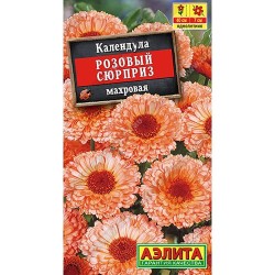 Календула махровая Розовый сюрприз Аэлита (98956): купить семена почтой в России | интернет-магазин Беккер