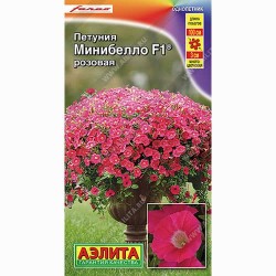 Петуния многоцветковая мини Минибелло розовая F1 Аэлита (99101): купить семена почтой в России | интернет-магазин Беккер